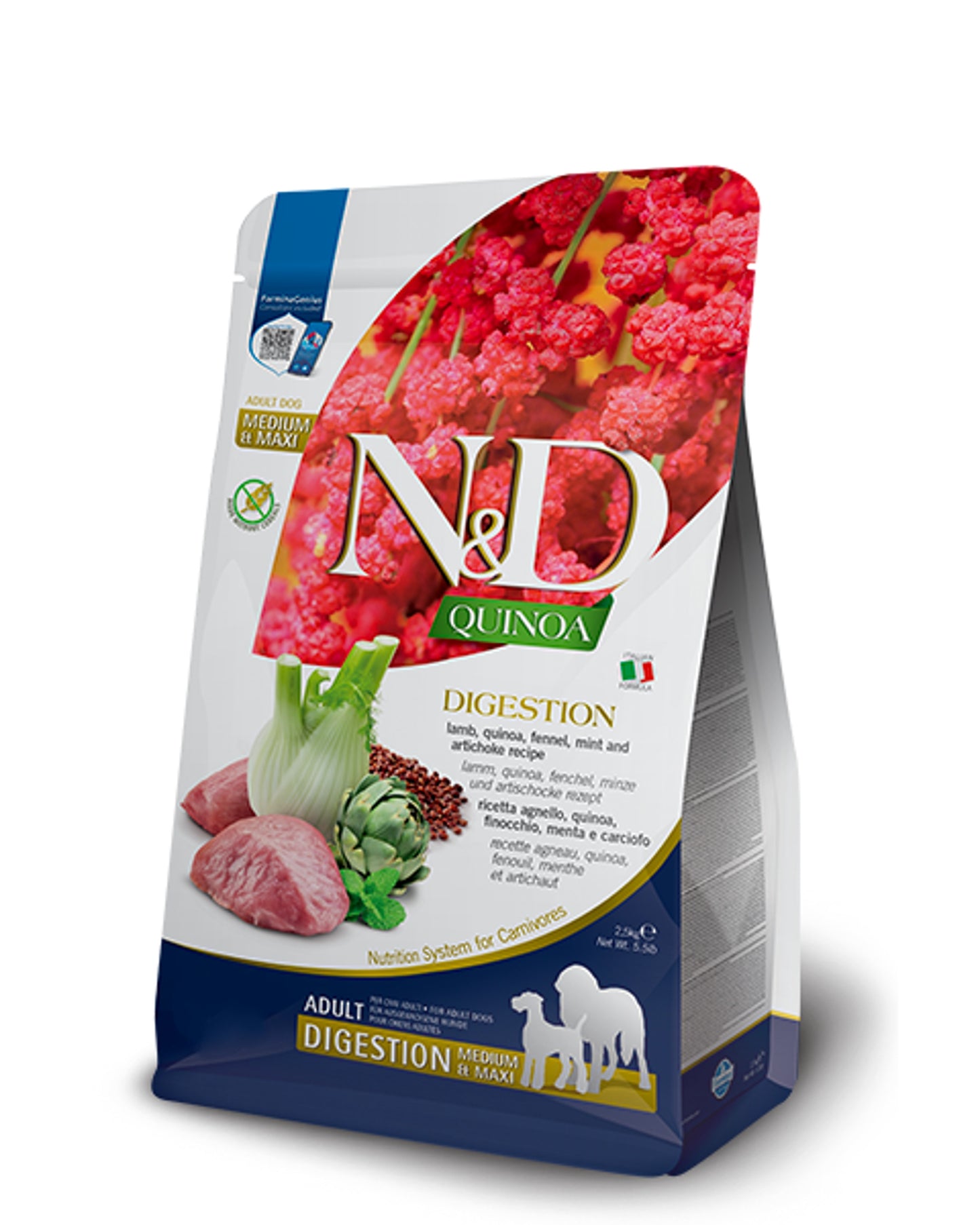 N&D Quinoa Digestion Adult - Agnello - Medium/Maxi
