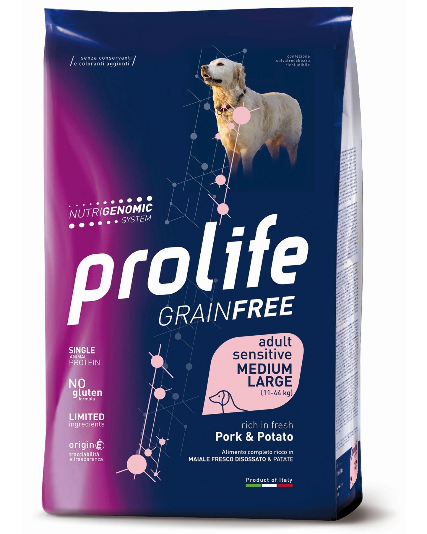 Prolife Grain Free Adult - Maiale e Patate - Medium/Large