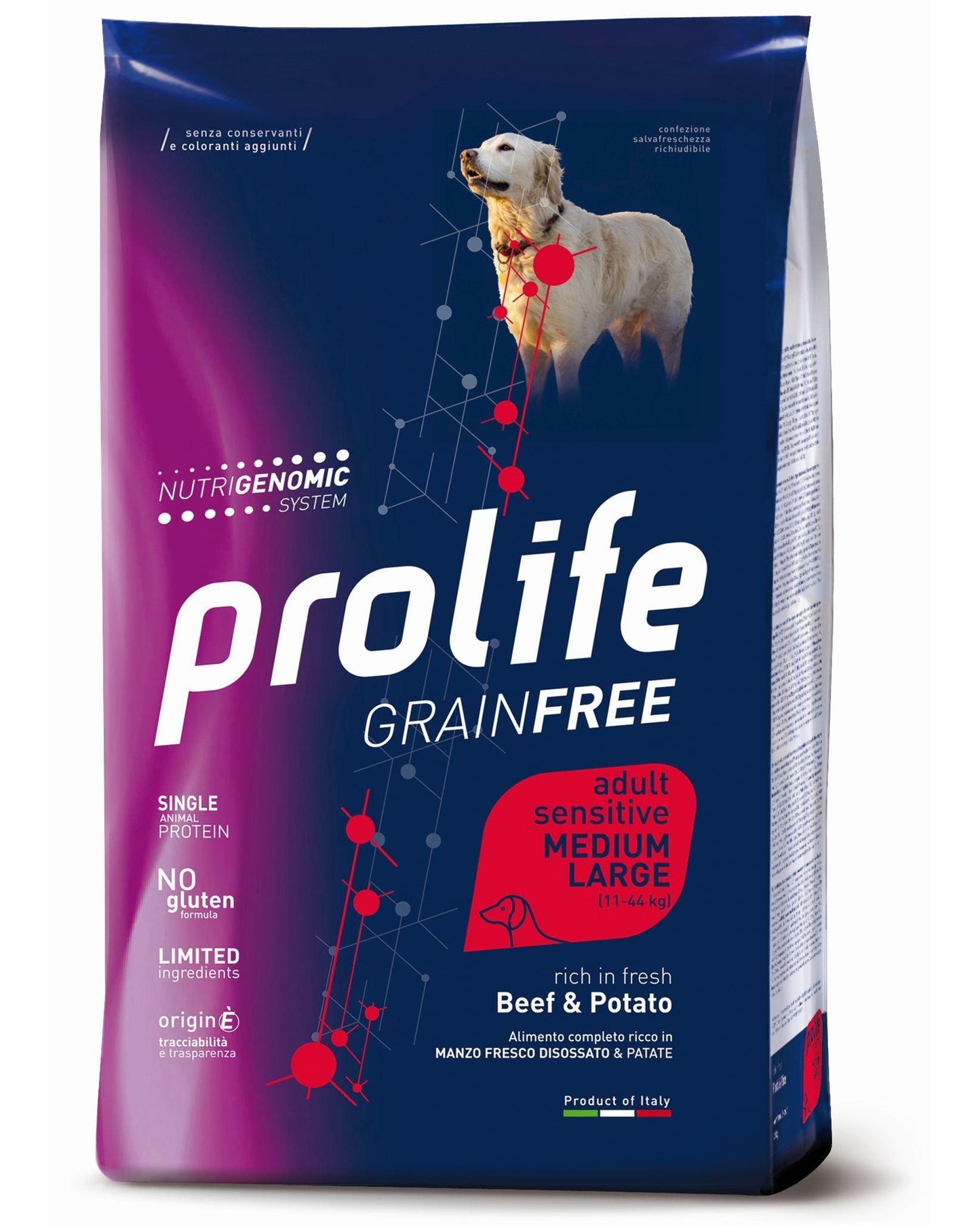 Prolife Grain Free Adult - Manzo e Patate - Medium/Large