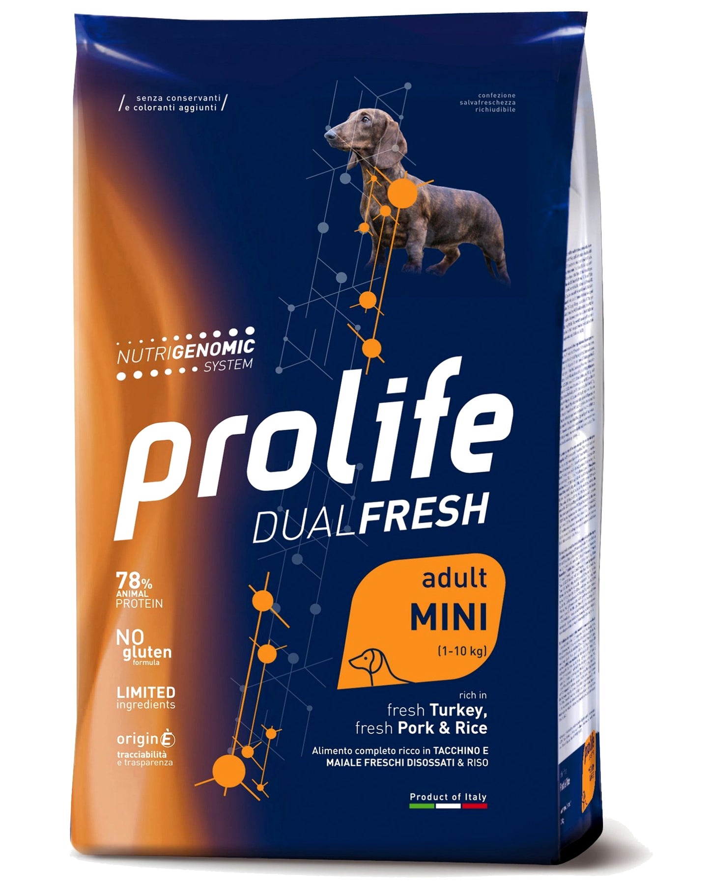 Prolife Dual Fresh Adult - Tacchino,Maiale e Riso - Mini