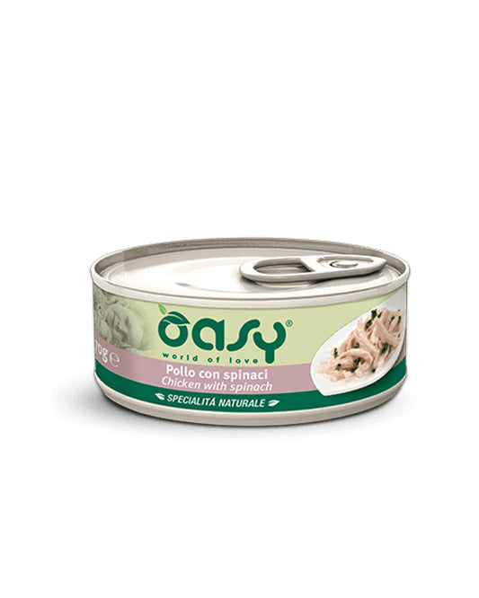 Oasy Natural Adult - Pollo con Spinaci  - Cat