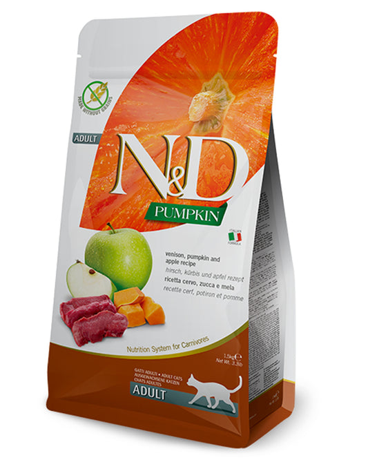 N&D Pumpkin Adult - Cervo Zucca e Mela  - Cat