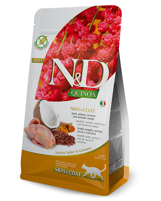 N&D Quinoa Skin&Coat Adult - Quaglia  - Cat