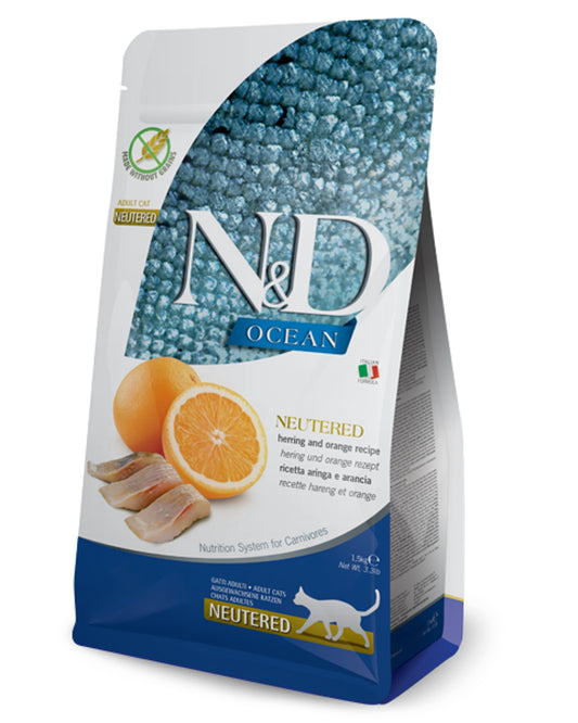 N&D Ocean Neutered Adult - Aringa e Arancia  - Cat