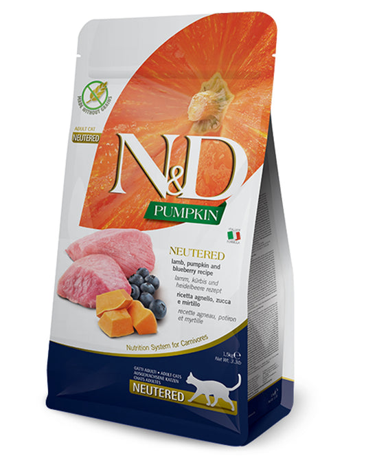 N&D Pumpkin Neutered Adult - Agnello, Zucca e Mirtillo  - Cat