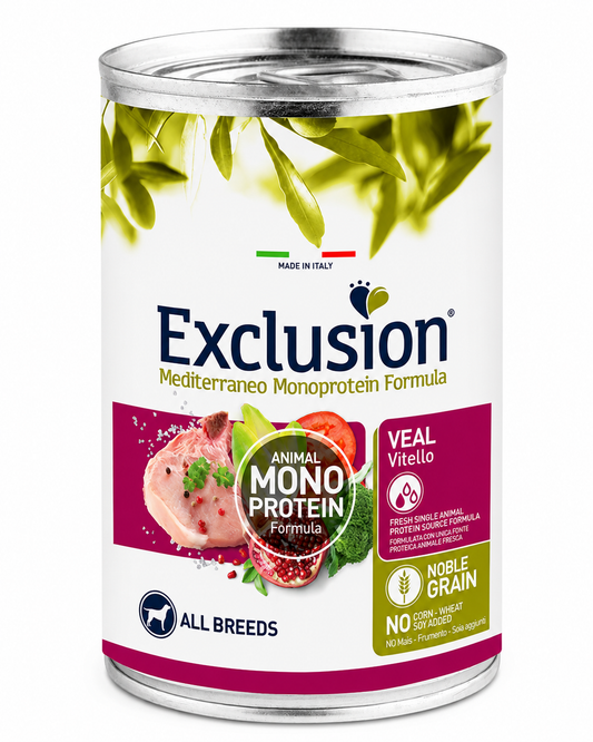 Exclusion Mediterraneo Monoprotein Noble Grain Adult - Vitello - All Breeds