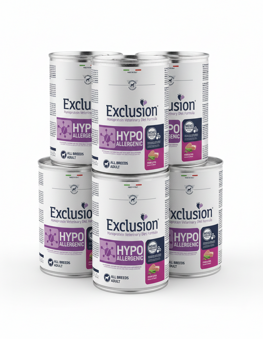 Exclusion Hypoallergenic Maiale e Piselli CrocoPacks 6x400g