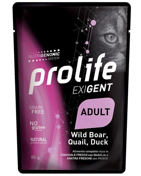 Prolife Exigent Adult - Cinghiale Quaglia e Anatra  - Cat