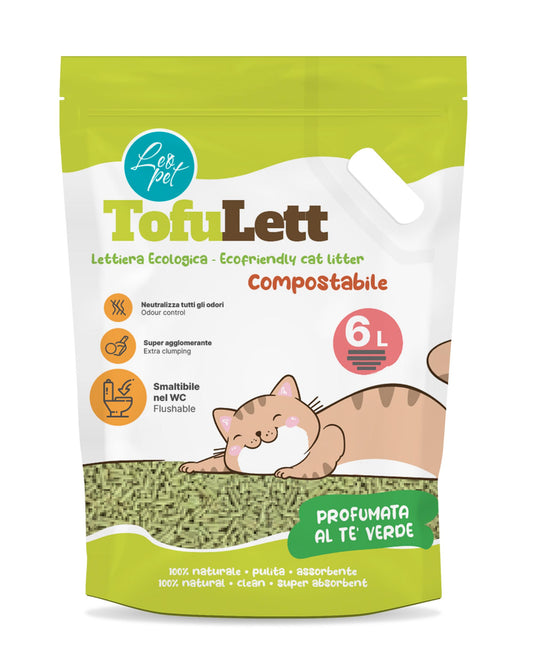 Lettiera in Tofu Profumazione Tè Verde
