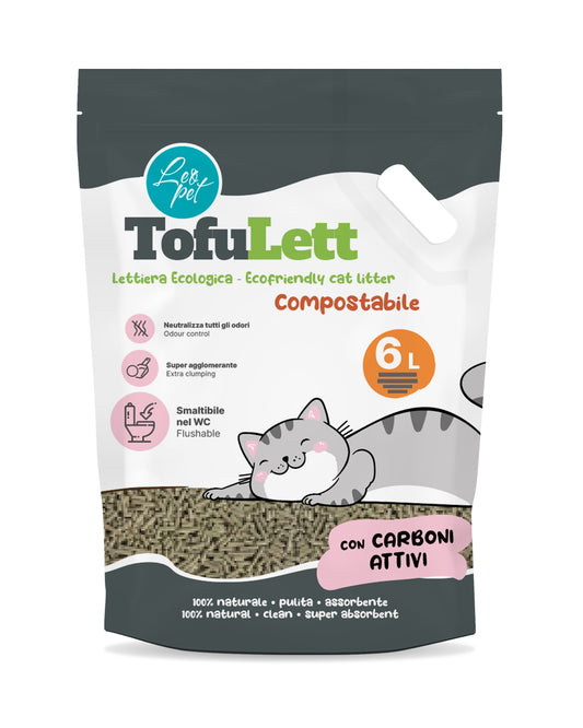 Lettiera in Tofu Carboni attivi