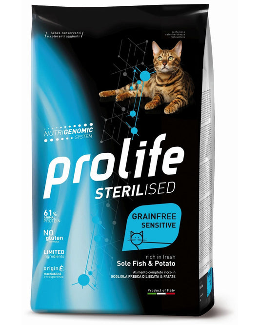 Prolife Sterilised Grain Free Adult - Sogliola e Patate  - Cat