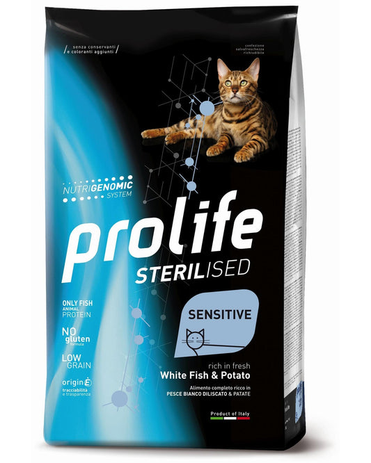 Prolife Sterilised Sensitive Adult - Pesce Bianco e Patate  - Cat